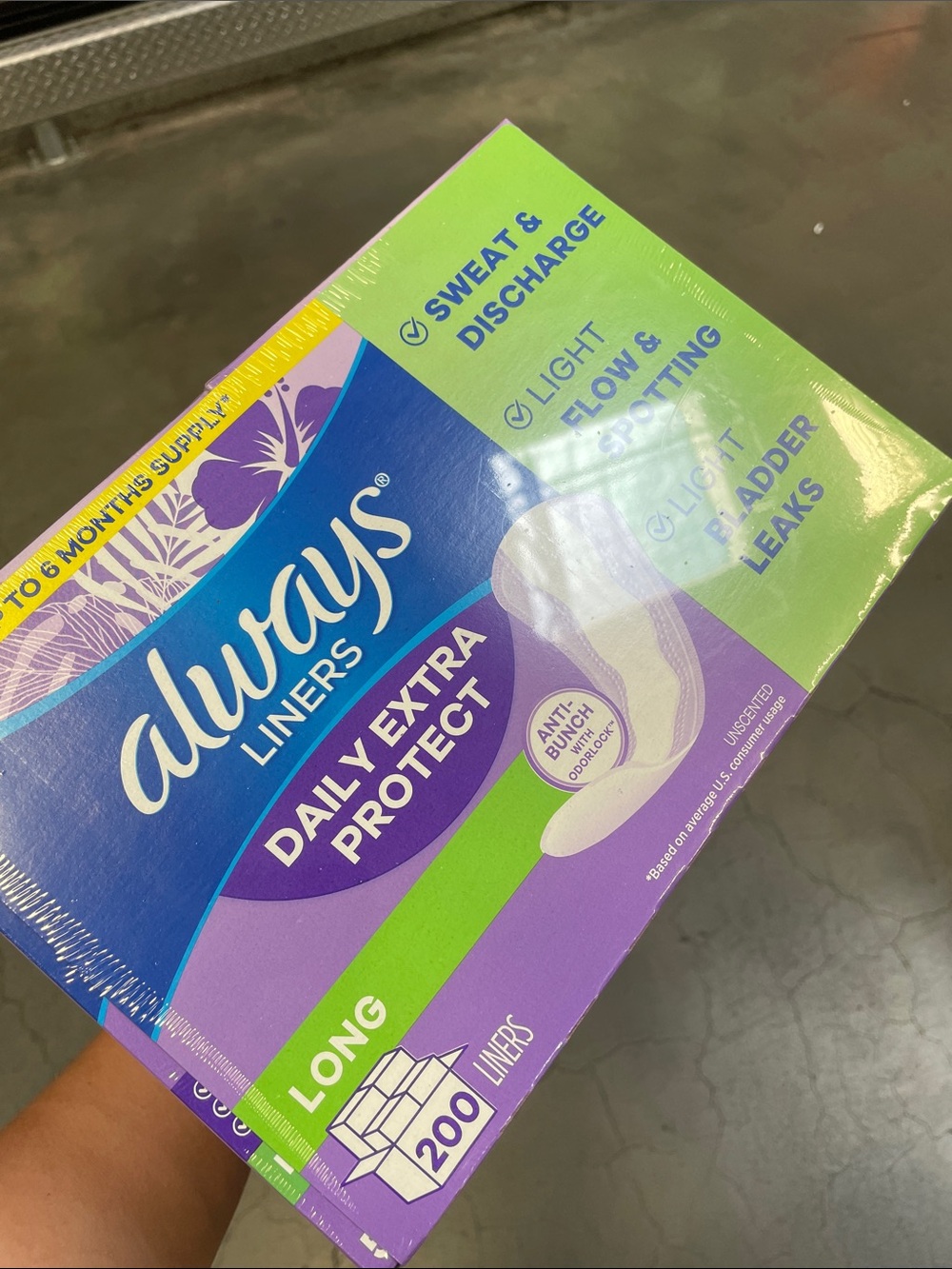 Always Daily Extra Protect Liners 200 Pieces